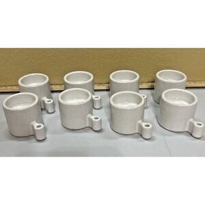 IKEA Set Of 8 Candle Holder, Tealight holder small off white E1-11 Ceramic Ehlen